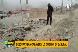 Cieneguilla: hallan restos humanos quemados en basural