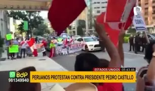 Pedro Castillo: peruanos en EEUU protestaron a favor y en contra de presidente