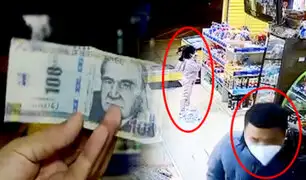 Lince: mafia de estafadores roban en negocio con billetes falsos de S/.100