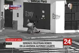 Serenos de Lima frustraron robos en avenida Alfonso Ugarte