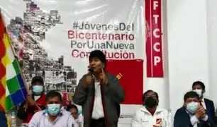 Arequipa: Evo Morales participó en evento de Perú Libre sobre Asamblea Constituyente