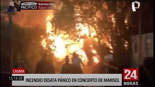 Casma: asistentes de evento musical de Marisol salen despavoridos de local tras incendio