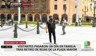 Cercado de Lima: retiran rejas que rodeaba la Plaza de Armas