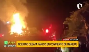 Incendio en Casma: pánico entre asistentes del concierto de Marisol