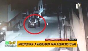 Inseguridad en VMT: ladrones aprovechan la madrugada para robar una mototaxi