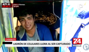 Chimbote: asaltante llora y pide perdón tras ser capturado