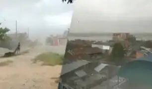 Vientos huracanados en Pucallpa ocasionan el naufragio de una embarcación