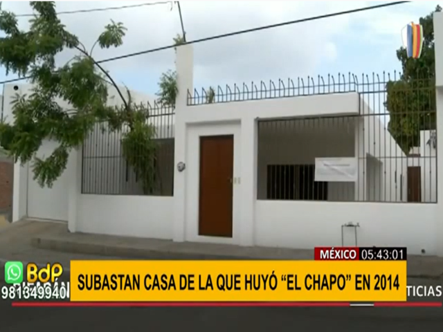 México: rifarán casa de la que huyó “El Chapo” Guzmán en 2014
