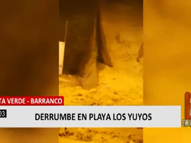 Barranco: derrumbe de un pedazo del acantilado de la Costa Verde destruyó la geomalla