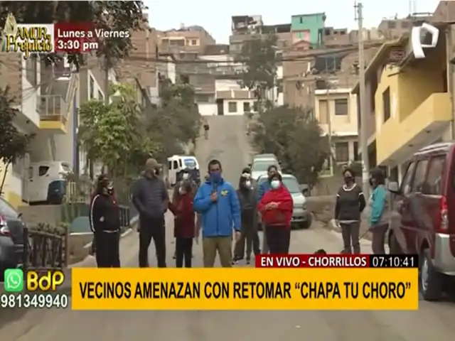Chorrillos: vecinos advierten con volver a poner en práctica campaña “Chapa tu choro”