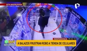 Balacera en Independencia: policía se enfrenta a ladrones y frustra robo a tienda de celulares