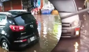 Intensas lluvias anegan calles en Juliaca