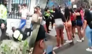 Extranjeras que ejercen la prostitución golpean a policías en Ate