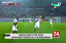 Peruano ganó más de 17 mil soles apostando a la victoria de Perú versus Chile