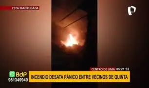 Centro de Lima: incendio en carpintería desata pánico entre vecinos de quinta