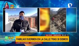 Más de 30 sismos en Arequipa: familias duermen en las calles por temor a réplicas
