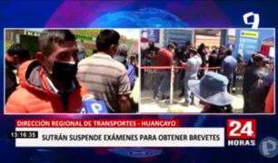 Huancayo: Sutrán suspende exámenes para obtener brevetes