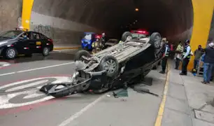Rímac: accidente de tránsito en túnel Santa Rosa dejó cuatro heridos