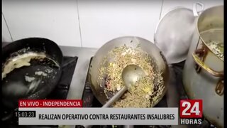 Independencia: realizan operativo contra restaurantes insalubres