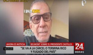 El día que Ricardo Belmont criticó duramente a la Premier Mirtha Vásquez y al presidente Castillo