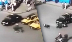 Impactante: motociclista choca aparatosamente con auto en Chimbote