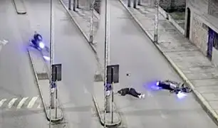 Cañete: motociclista termina inconsciente tras caer al pavimento sin casco