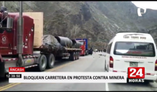 Áncash: comunidad campesina toma carretera en protesta contra Antamina