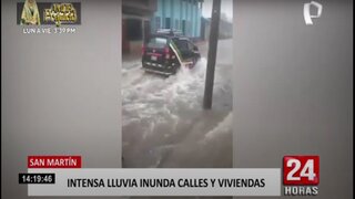 San Martin: intensas lluvias inundan calles y viviendas