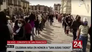 Convento de San Francisco: celebran misa en honor a San Judas Tadeo