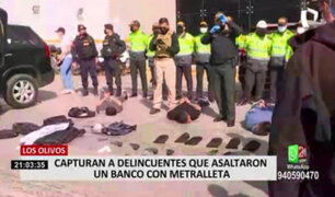 Los Olivos: capturan a delincuentes que asaltaron banco