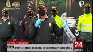 Los Olivos: PNP presenta resultados de operativos policiales