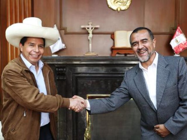 Pedro Castillo se reunió con Íber Maraví en Palacio de Gobierno