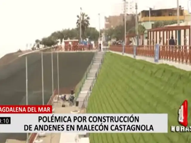 Construcción de andenes en malecón Castagnola causa polémica