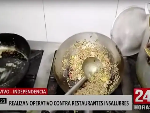Independencia: realizan operativo contra restaurantes insalubres