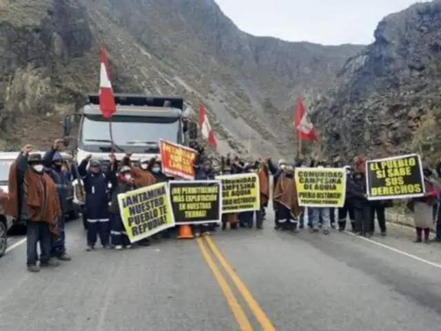 Antamina suspende operaciones por protestas y bloqueo de carreteras