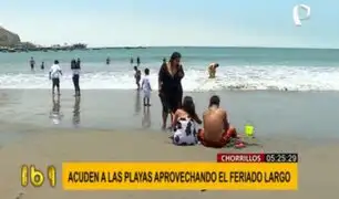 Chorrillos: familias acuden a playa agua dulce por feriado largo