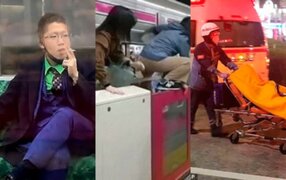 Joven disfrazado de “Joker” acuchilló 17 pasajeros en un tren de Tokio