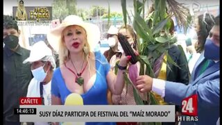 Susy Díaz participó del "Festival del Maíz Morado"