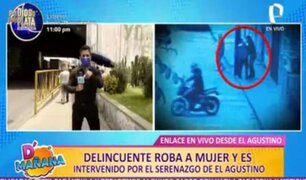 El Agustino: serenos intervienen a sujeto que asaltó a una mujer de la tercera edad