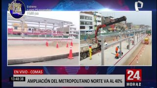 Metropolitano: avance de obras de la ampliación norte va al 40%