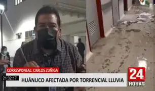 Huánuco: torrencial lluvia dejó estragos en hospital recién inaugurado
