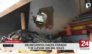 Miraflores: delincuentes hacen forado en tiendas y roban dinero y bienes por un valor de S/ 300 mil