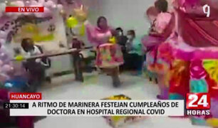 Huancayo: personal de salud celebra cumpleaños de su colega