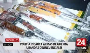 Chorrillos: Policía incauto armas de guerra a bandas de delincuenciales