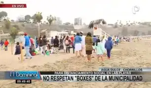 Playa Agua Dulce: visitantes no respetan “boxes” para distanciamiento social