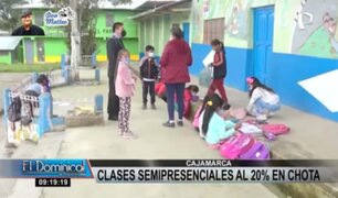 Cajamarca: retorno a clases semipresenciales en Chota es solo del 20%