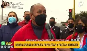 Ministro Silva pactó amnistía con transportistas que deben S/ 53 millones en papeletas