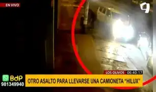 Los Olivos: delincuentes roban camioneta “Toyota Hilux” a empresarios que llegaban de Huaraz