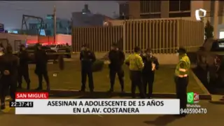 San Miguel: asesinan a adolescente de 15 años en la avenida Costanera