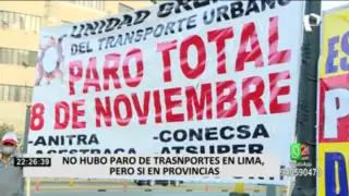 Paro de transportistas se canceló en Lima, pero sí se acató en provincias